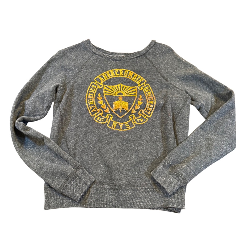 Y2K Abercrombie & Fitch Crest Ivy League Crewneck Sweatshirt Gossip Girl SZ S